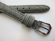 BARINGTON grey 10 MM pigskin N.O.S leather watch band strap - Eulit Germany S