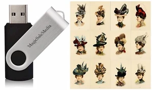 60 Old Rare Books on Hat Making & Millinery Old Patterns Fashion Style on USB - Picture 1 of 13