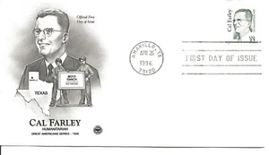 US Scott #2934, First Day Cover 4/26/96 Amarillo Single Cal Farley - Picture 1 of 1