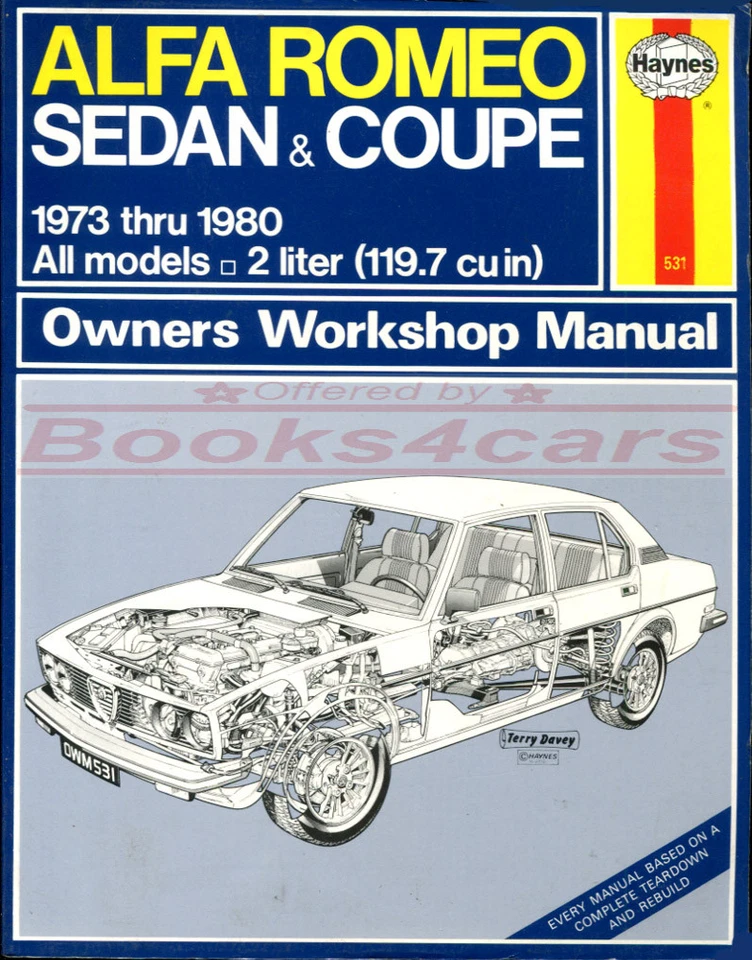 MANUAL DE TIENDA SERVICIO REPARACIÓN ALFA ROMEO HAYNES LIBRO CHILTON TALLER DE PROPIETARIOS Foto 1 de 1