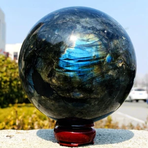5,88 libbre naturale splendida sfera di Labrador quarzo cristallo pietra esemplare guarigione - Foto 1 di 24