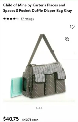 Carters Duffle Diaper Bag - Image 1 of 4