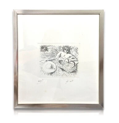 André Albert Marie DUNOYER DE SEGONZAC 1884-1974 - weiblicher Halbakt Radier. - Bild 1 von 4