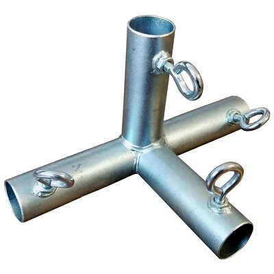 Canopy Fitting Supply Jones-Sports 4-Way Flat 1-3/8” Inside with Eyebolts FVF4 - image 1 of 3