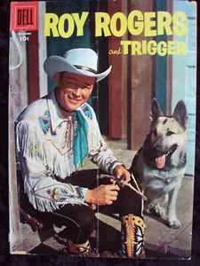 ROY ROGERS AND TRIGGER COMICS #95 DELL COMICS GOLDEN AGE WESTERN PHOTO COVER - Picture 1 of 2