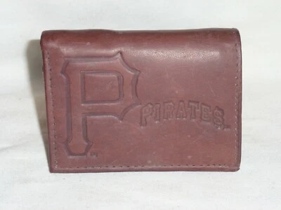 PITTSBURGH PIRATES    Leather TriFold Wallet    NEW   dark brown z - Image 1 of 4