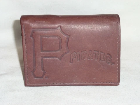 PITTSBURGH PIRATES    Leather TriFold Wallet    NEW   dark brown z Cover