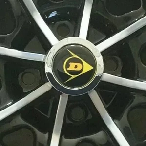 4x DUNLOP D1 CLASSIC ALLOY WHEEL REPLACEMENT CHROME CENTRE CENTER CAPS - Picture 1 of 5