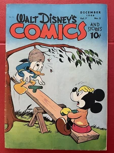 Vintage Walt Disney's Comics and Stories Comic Book December 1946 Vol. 7 Nr. 3 - Bild 1 von 17