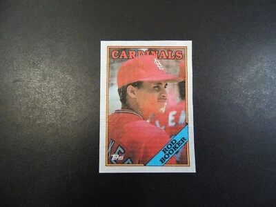1988 Topps Cloth Blank Back Test Baseball Card Rod Booker Cardinals Sample  - Image 1 of 2
