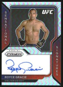 2021 Panini Prizm UFC Sensational Signatures Prizms Silver Royce Gracie Auto