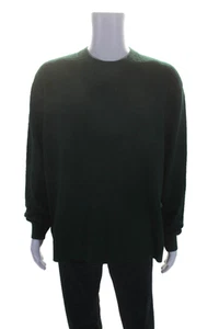 Ted Baker Mens Textured Long Sleeve Round Neck Knitted Sweater Green Size 7 - Picture 1 of 5