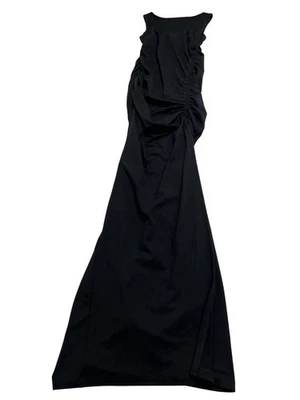 Maxi Vestido Susana Monaco Sin Mangas Reunido abertura en Negro Foto 1 de 4