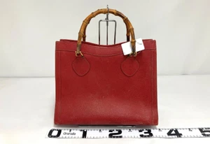 Bolso de Hombro Gucci Bambú Diana Cuero Rojo Vintage 0022853 - Imagen 1 de 23