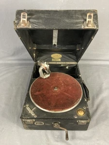 Grammofono Antico Graphophone Anni 20/30 Funzionante Carica Frontale Londra - Foto 1 di 14