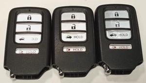 LOT OF 3 OEM HONDA SMART KEY FOB REMOTES CWTWB1G0090 4 BUTTONS - Picture 1 of 3