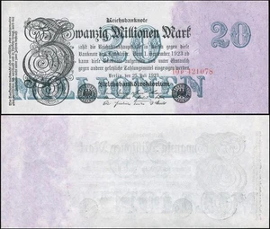 Germany [Weimar Rep.] Banknote 20000000 mark 25.07.1923 Unc Cat# Rb.96b - Picture 1 of 1