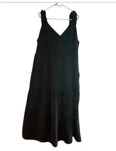 OLD NAVY Women's Black V-Neck Tiered Ruffle Sleeve Midi/Maxi Dress Size XXL Tall - Picture 1 of 13