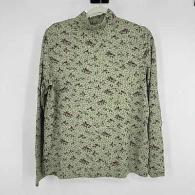 Top Croft & Barrow cuello falso para mujer grande verde diseño Holly Cardinals Foto 1 de 4