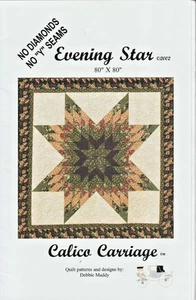 Evening Star - QUILT PATTERN -No Diamonds, No "Y "Seams, 80" x 80" - Picture 1 of 3