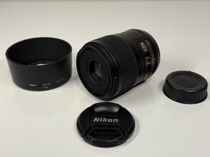 Lente Nikon AF-S Micro Nikkor 60 mm f/2,8G ED N SWM IF AS con tapas y capucha EE. UU. - Imagen 1 de 12