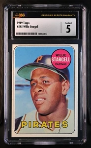 1969 Topps #545 Willie Stargell Pittsburgh Pirates CSG 5 EX - Picture 1 of 2