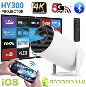 PORTABLE 4K MINI 1080P PROJECTOR 10000 LUMEN WiFi BLUETOOTH ANDROID MAC WINDOWS! - Picture 1 of 7