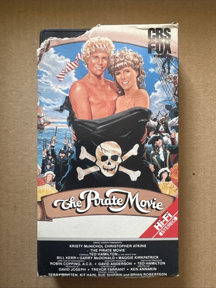 The Pirate Movie (VHS, 1982/1984) CBS FOX Kristy McNichol Christopher Atkins Foto 1 de 4
