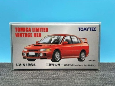 Tomica Limited Vintage LV-N186d Mitsubishi Lancer GSR Evo IV Red New - Image 1 of 4