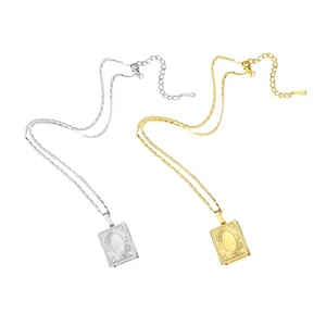 4 Pcs Religious Necklace Muslim Necklace Jewelry with Photo Box Pendant - Picture 1 of 12