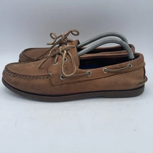 Sperry Herren Größe 9,5 Authentisch Original Bootsschuh Royal Braun Leder Neu ohne Etikett - Bild 1 von 11