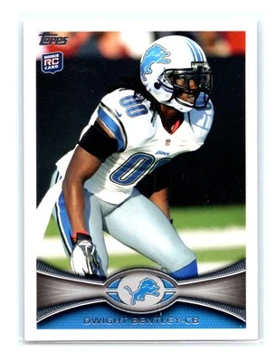 2012 Topps Football #318 Dwight Bentley Rookie RC Detroit Lions - Image 1 of 2