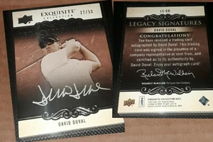 *PRINT RUN 50* DAVID DUVAL 2013 UPPER DECK EXQUISITE LEGACY SIGNATURES #LSDD - Picture 1 of 3