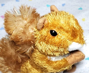 Peluche 8" Nutsie Lo Scoiattolo Rosso Marrone Aurora Peluche Morbido Realistico Giocattolo - Foto 1 di 13