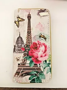 Damen Canvas Clutch Geldbörse Olympia Paris Stil - Bargeld, Kreditkarte, Handy Halter - Bild 1 von 13