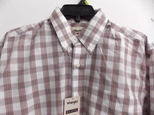Wrangler Riata Long Sleeve Plaid Shirt, 112326411, Light Weight, Orange - Picture 1 of 4