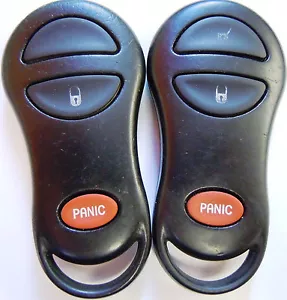 Pair OEM replacement keyless entry remote RT Durango Caravan GQ43VT17T 04686481 - Picture 1 of 1