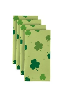 Tossed Shamrocks Green 18" x 18" Napkins 1 Dozen - Picture 1 of 1