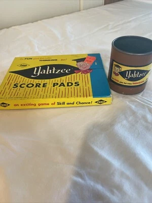Vintage Leather Textured Cushioned Quiet Cup Yahtzee Score Pads - Image 1 of 2