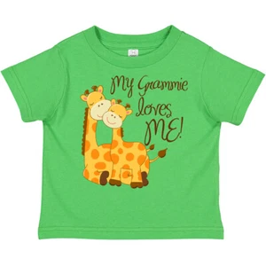 Inktastic My Grammie Loves Me! Toddler T-Shirt Grandma Giraffe Loved By Child - Picture 1 of 9