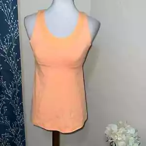 Lululemon Tone It Tank Creamsicle Pop Mesh Panels Pockets sz 6 - Picture 1 of 6