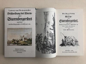 Beschreibungen des Wurm oder Starenbergersees 1784 Faksimile Westenrieder Lorenz - Bild 1 von 9