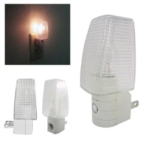 2 Night Light Energy Saving Automatic Sensor Wall PlugIn Lite Nightlight Lamp - Picture 1 of 1