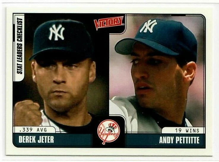 2001 Upper Deck Victory #255 D.Jeter/A.Pettitte CL ~ Yankees! 💎Stat Leaders 💎 - Image 1 of 1