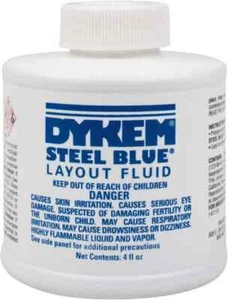 Dykem 80300 Blue Layout Fluid, 4 Ounce Brush Top Can - Picture 1 of 3
