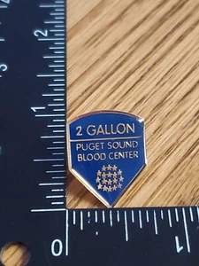 PUGET SOUND BLOOD CENTER 2 GALLON SEATTLE WASHINGTON LAPEL PIN G5 - Picture 1 of 2