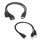 USB Splitter Adapter USB3.0 to 2USB2.0 Extension Cable Adapter Cable 30CM 11.8in