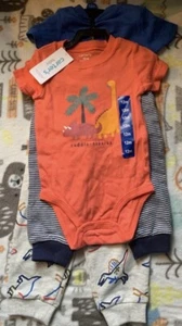 CARTERS boys Dinosaur outfit 4pc - Picture 1 of 5