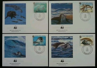 Mauritania WWF Sea Dogs 1986 Protected Wildlife Fauna (stamp FDC) *clean - Image 1 of 4