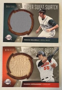 2006 UPPER DECK SWEET SPOT ROCCO BALDELLI JERSEY /299 RAMON HERNANDEZ BAT /272 - Picture 1 of 2
